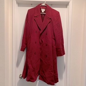Liz Claiborne Red Trench-coat